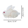 Cute Bunny Hair Clip,Acetate Hair Claw,Small Hair Clips for Women,Milk