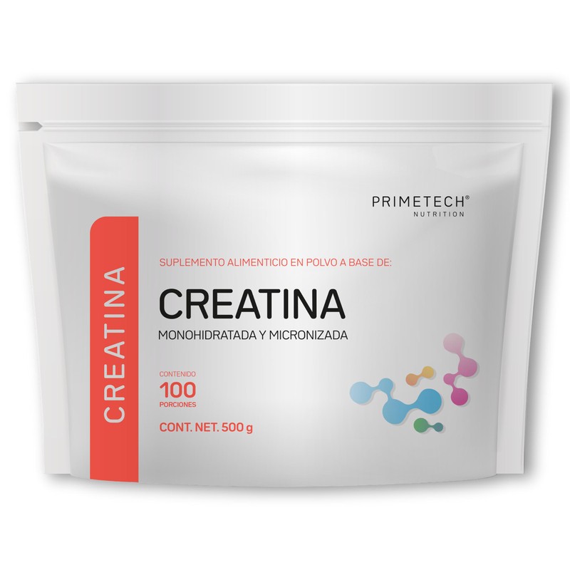 Primetech Nutrition Creatina Monohidratada Micronizada en Polvo 500 gr
