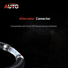 AUTO OCCASION Alternator Repair Plug Harness Connector with 7.67'' 4 Pin Compatible with INFINITI I35 Nissan Murano Maxima VQ35DE