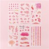 Scrapbook Stickers,Japanese Sakura Washi Stickers,12 Sheets DIY Decorative Cherry Blossoms