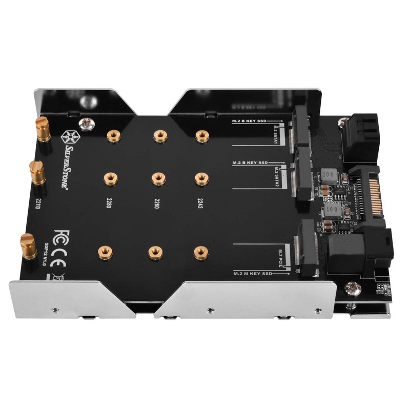 SilverStone Technology 3.5" to 2 x M.2 SATA and 1