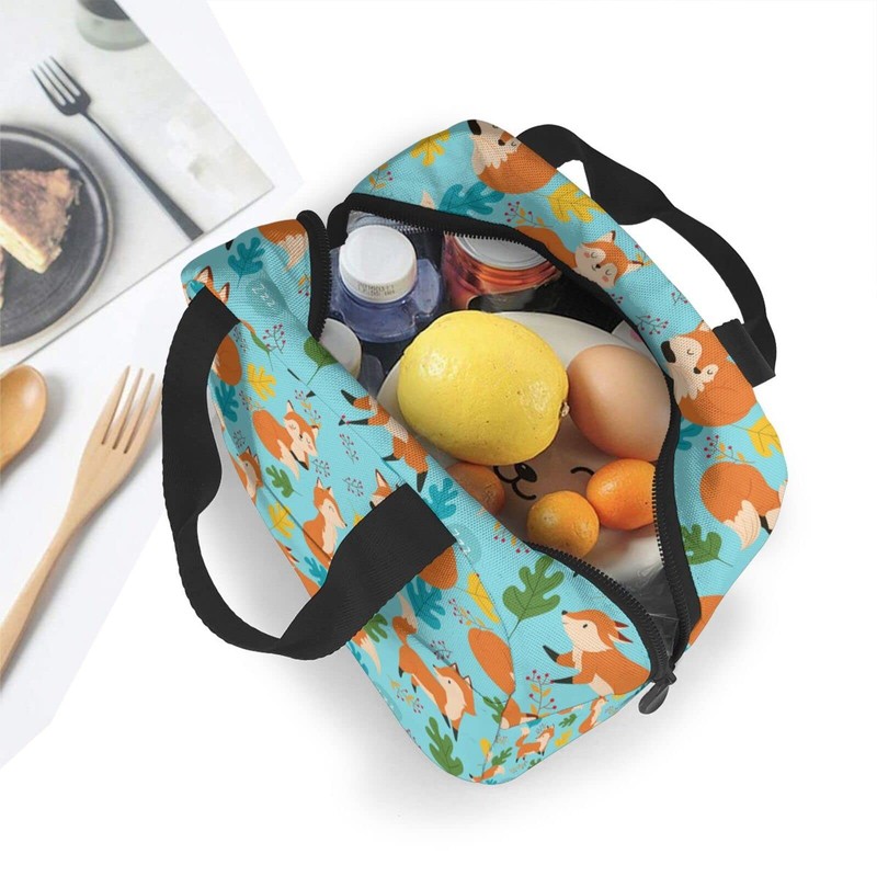 Majoug Fox - Bolsa de almuerzo portátil para mujer, impermeable,