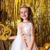 CIEHER 6th Birthday Crown + 6th Birthday Sash + Pearl