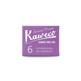 Kaweco Fountain Pen Ink Cartridge Refill Pack of 6 Purple Colorful Cartridges
