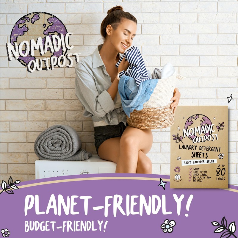 Eco-Friendly Laundry Detergent Sheets - Efficient, Clean, and Fresh Scented,