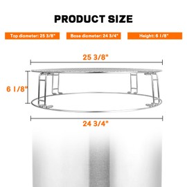 Fire Pit Cooking Grate for Solo Stove Yukon 27Inch, 304 Stainless Steel Grill Grate Accessory with Removal Tools for Yukon Stove 27" for Outdoor Fire Pits and Camping Accessories