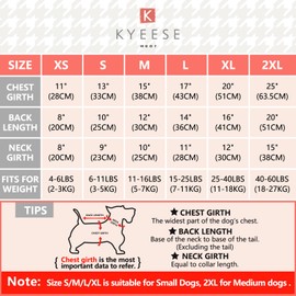 KYEESE Dog Pajamas Cotton Stretchable Dog Pjs Jumpsuit 4 Legs Puppy PJS