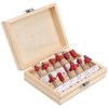 12Pcs Shank Carbon Steel Woodworking Tool Cutter Router Bit Set