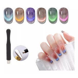 Cateye Iman + 6 Gel Ojo De Gato Secado En Lampara