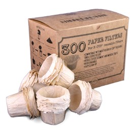 canFly Disposable Unbleached K-Cup Paper Filter for Keurig Single Cup Coffer Filters Compatible with Ekobrew, EZ-Cup and Other Reusable K-Cup Filters (300 Count)