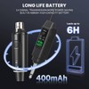 Depusheng 2.4GHz Wireless Microphone System Transmitter & Receiver with Volume