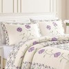 Collections Etc Embroidered Carnation Design Quilted Pillow Sham