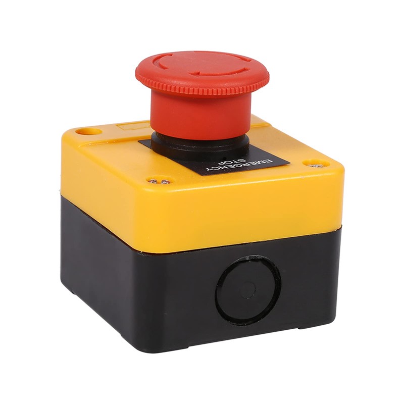 Hztyyier Push Button Station, AC660V 10A Plastic Shell Red Sign