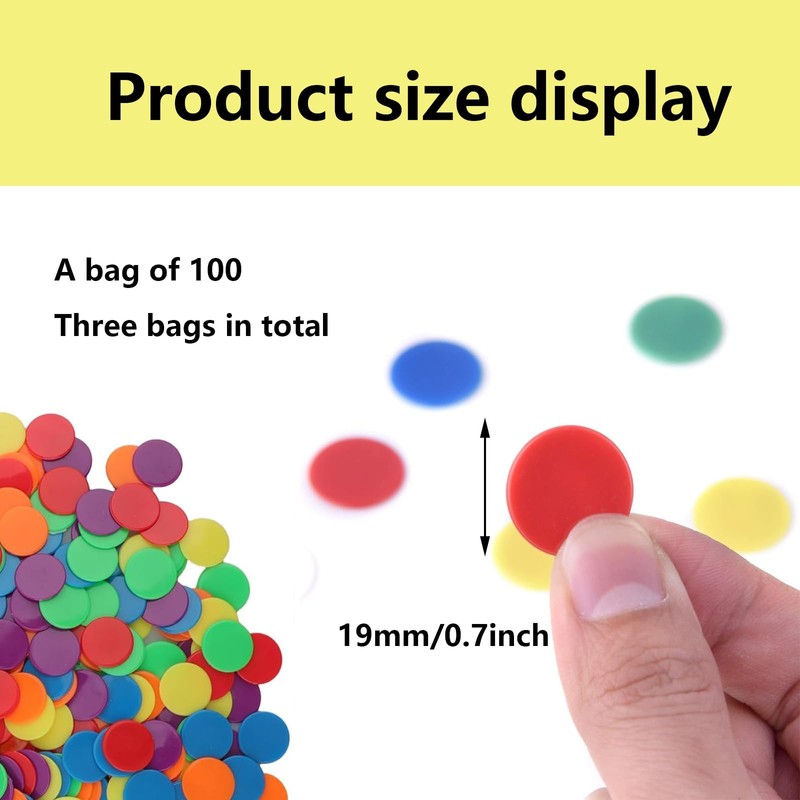 FDRJKN 300 Pcs Counters, Tokens, Tokens for Events, Plastic Counters,