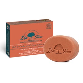 Dr. Tree Organic Festes Duschgel Junior | Empfindliche Haut | Stärkt das Mikrobiom | 99,7% natürliche Inhaltsstoffe | Bio-Reisöl und Kakaobutter | Geeignet für Veganer, plastikfrei. 75g