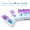 Twice a Day Detachable Weekly Pill Organizer with AM/PM Compartments