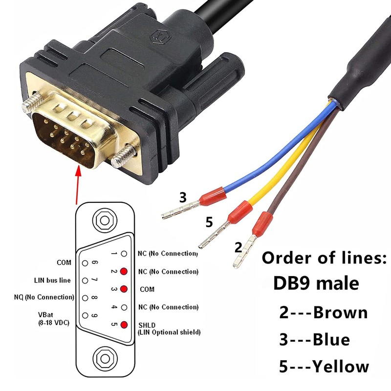 XMSJSIY DB9 Connector RS232 Serial Port Cable DB9 Adapters Solderless