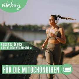 Vitabay Coenzym Q10 UBIQUINOL Kapseln Hochdosiert 200mg - Depot Komplex - 180 Kapseln Ubiquinol Q10 Coenzym 200mg - Antioxidant Coenzym Q10 - Coenzyme Q10 200mg Kapseln Q 10 Coenzym Q 10 - Q Enzym Q10