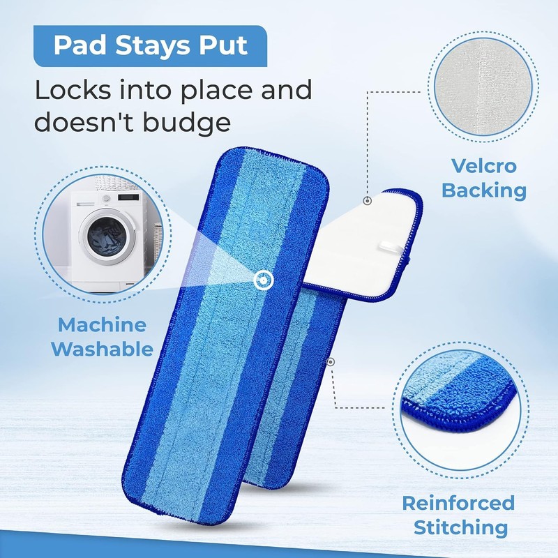 Mop Pads for Bona - Microfiber Reusable Mop Floor Pad