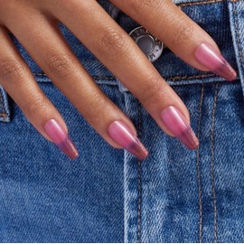 Dashing Diva GelXtend Design & Removal Kit - Nail Tips & Magic Off+ Remover - Acrylic Nails with LED Glue - Lasts Up to 14 Days - Press On Remover with Niacinamide and Castor Oil - Rouge Shimmer