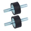 Rubber Mount Damper for Air Compressor, Engine Shock Isolator, Threaded