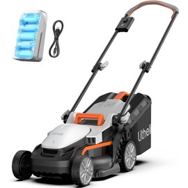 Litheli Cordless Lawn Mower 13 Inch, U20 Handy+ 20V Electric Lawn Mowers for Garden, Yard and Farm, 5 Heights Adjustment, Light Weight,4.0Ah Portable Battery Included