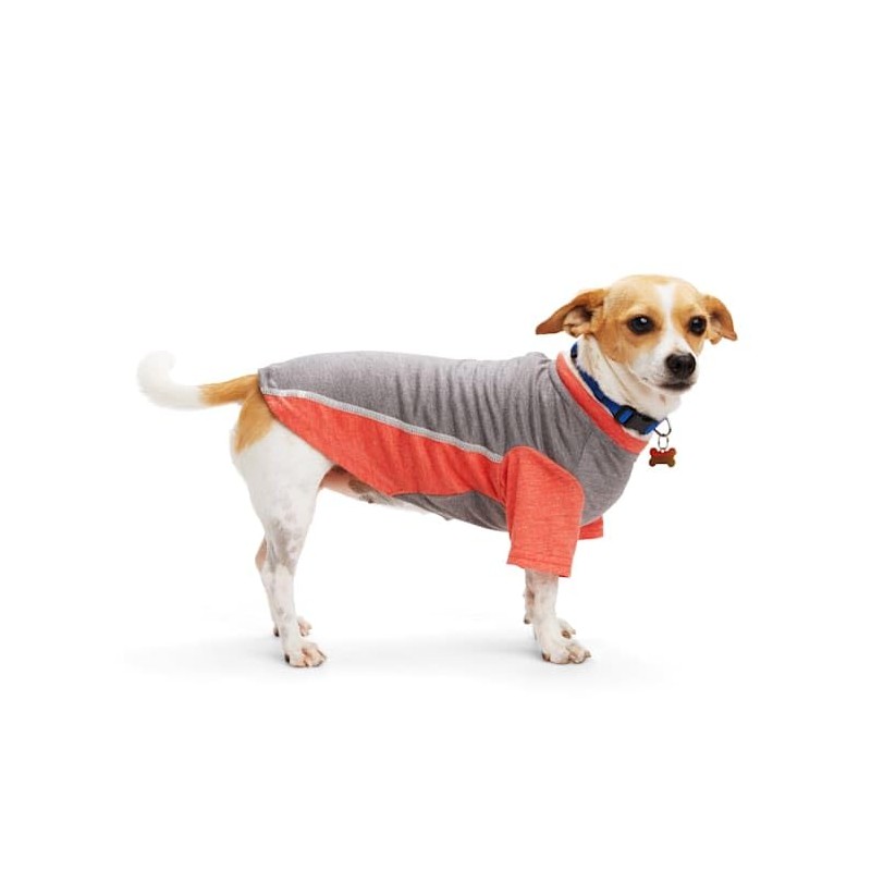 Reddy Grey/Red Cooling Dog Tee, Medium