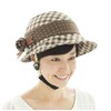 CAPOR Camellia Dress Up Hat Cover, Check Brown, S C322FBDJ