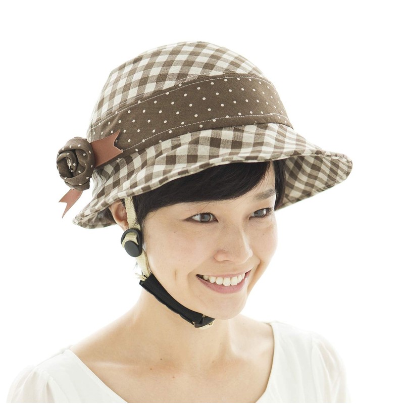 CAPOR Camellia Dress Up Hat Cover, Check Brown, S C322FBDJ