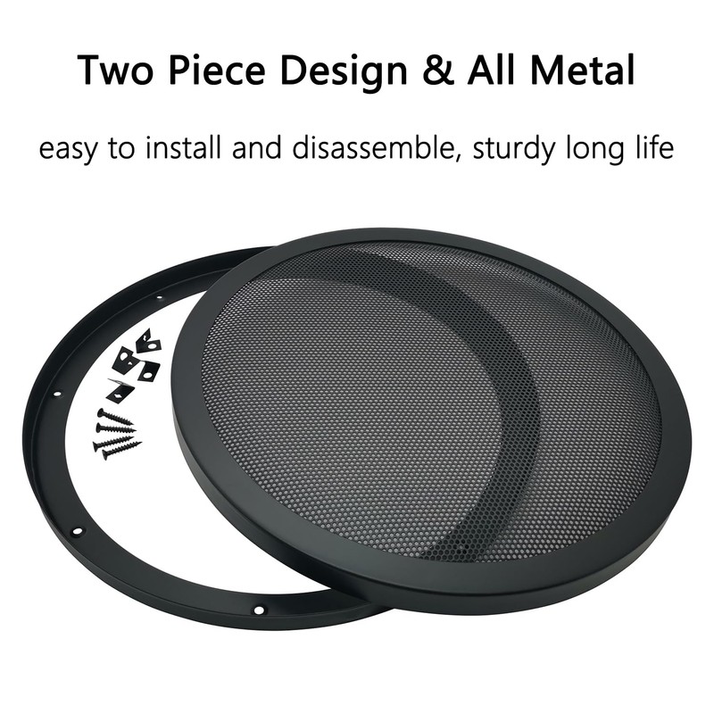 Fuhengli 10" Speaker Grill Covers, Car Speaker Subwoofer Guard Protector,
