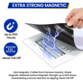 Seatern Square Magnetic Vent Covers, 13.75" x 13.75" (2 Pack), Extra Strong Magnets, Fits Steel Vents Only, Complete Seal, Air Vent/Register Covers for Home Ceiling, Wall, HVAC, AC, and Heater Vents