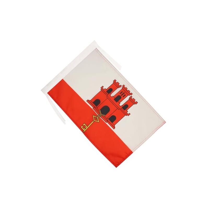 Gibraltar Flag 18'' x 12'' cords - Gibraltarian SMALL flags