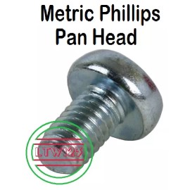 JH (20) M5-0.8x10mm Metric Phillips Pan Head Machine Screw Zinc