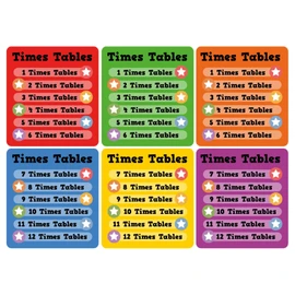 36 Ticker Trackers - Sticky Reward Charts - Maths Times Table Multiplication Themed