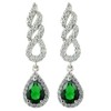 Riva Tears: Pierced Earrings with Teardrop Cut Gemstone Cubic Zirconia