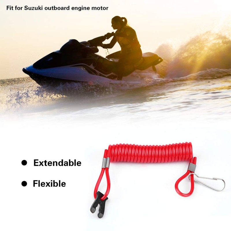 Suzuki Outboard, Outboard Motor Ignition Emergency Stop Switch Safety Lead