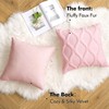 MIULEE Light Pink Decorative Valentines Throw Pillow Covers 18x18 Inch