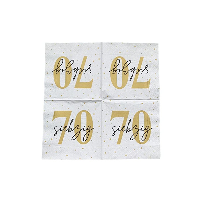 in due 20 Napkins for 70th Birthday 33 x 33