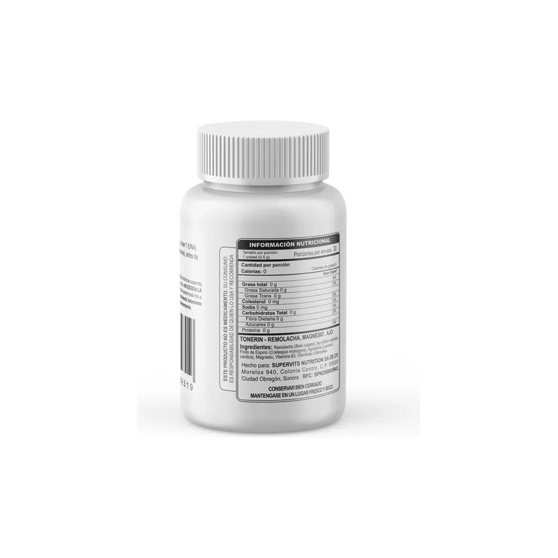 supervits Tonerin Suplemento Alimenticio, Remolacha, Magnesio Y Ajo Vitamina B3