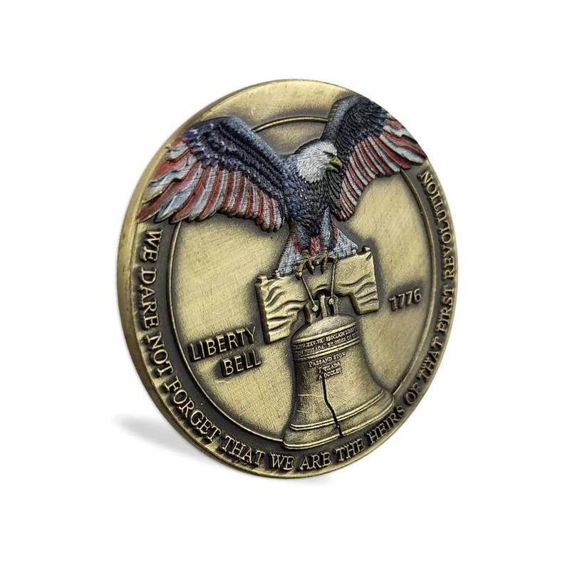 US Liberty Bell Coin Don't Tread on Me Challenge Coin