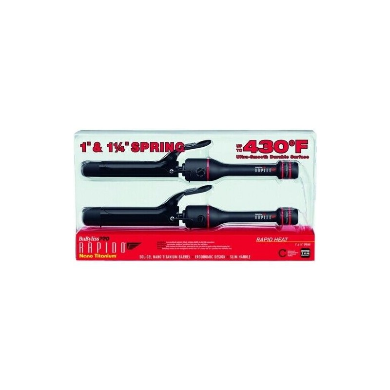 BABYLISS PRO RAPIDO CURLING IRON COMBO SIZE 1" & 1.25"