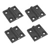 Exbrith 4 Pieces Connector Hinge Black Folding Hinge Metal Hinge