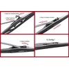 Hybrid Front Windscreen Wiper, Flex Aero, Compatible with Mercedes CLK