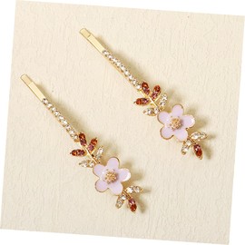 IWOWHERO Rhinestone Flower Hair Clips for Durable Hair Barrettes for Elegant Hairstyles for Family Gatherings and Daily Use