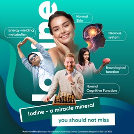 Iodine Tablets 400mcg – 365 Vegan Tablets (1 Year Supply) – High-Strength Potassium Iodide – Non-GMO & Gluten-Free Trace Mineral Supplement – UK-Made High-Potency Iodine