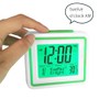English Talking Alarm Clock with Date, Day and Temperature, for