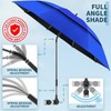 2 Pack 48.6" Double Canopy Beach Umbrella with Clamp, UPF50+