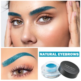 Eyebrow Pomade Cream,Brow Pomade Gel Naturally Long Lasting Waterproof,Delicate and Smooth Eye Brow Makeup Cosmetics with Eyebrow Brush - Sky Blue