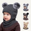Boys' Fall & Winter Balaclava Pullover Knit Hat and Baby Dress lf1767 Free Size/Scb-White [White] 4ea