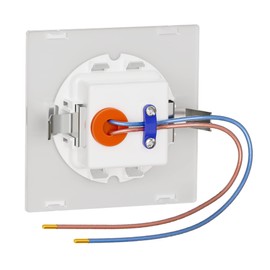 ledscom.de LED stair light, FEX stair lighting, square, 8.5 x 8.5 cm, 230 V, cool white, pack of 10